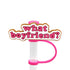 Straw Mouthpiece Silicone Dust Plug Decorative Buckle Clip Personalized Letter Label for Tumblers